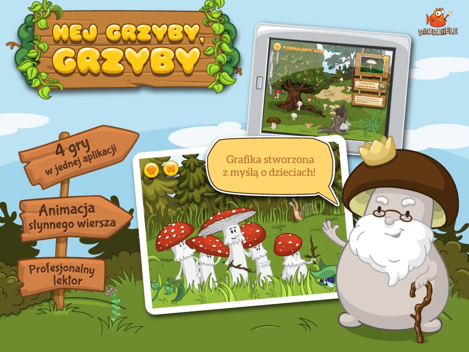 Grzyby- aplikacja edukacyjna dla dzieci | Dardanele Studio Animacji.